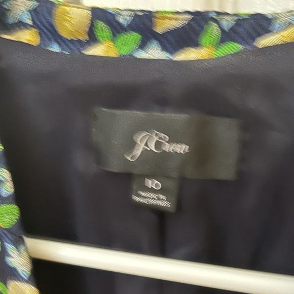 JCrew Blue Lemon Print Jacket size 10 - Picture 6 of 6